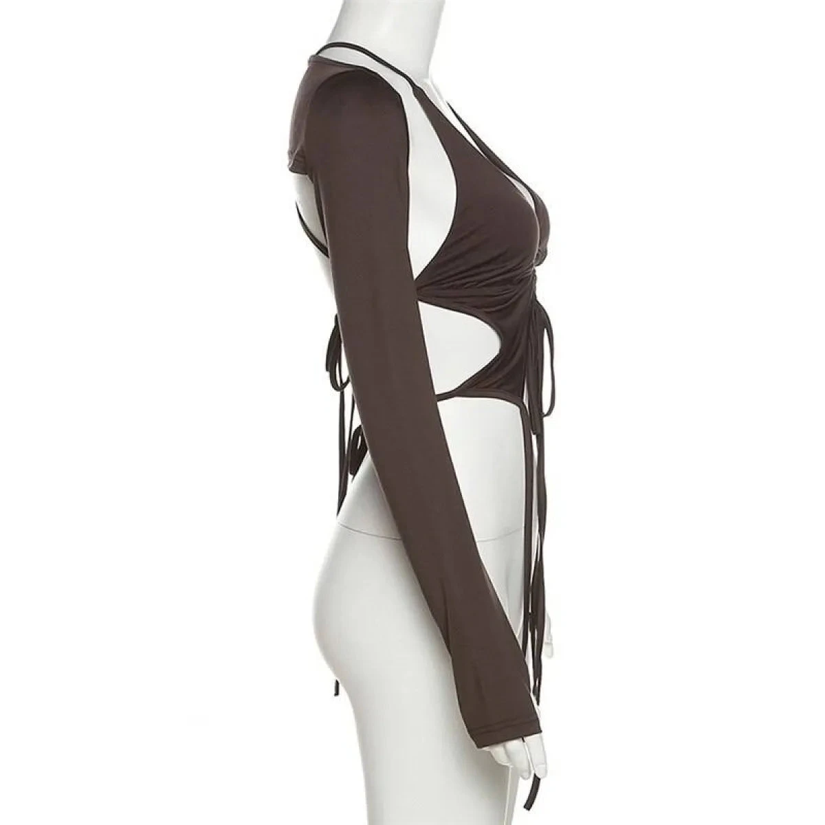 Backless Long Sleeve Crop Tops - Image 8