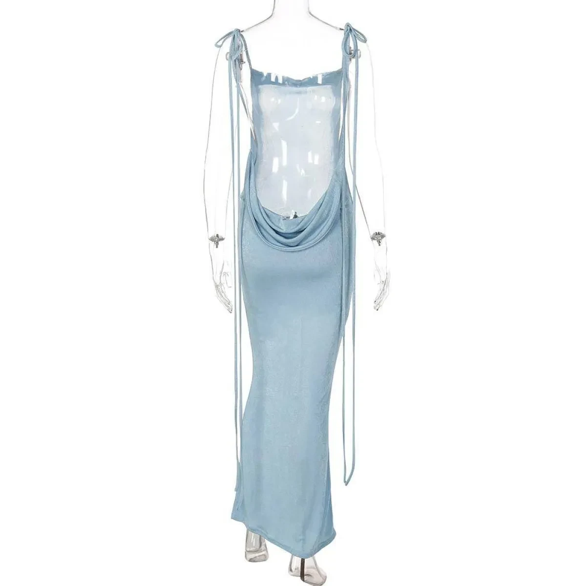 Lace Up Backless Dress - Image 2