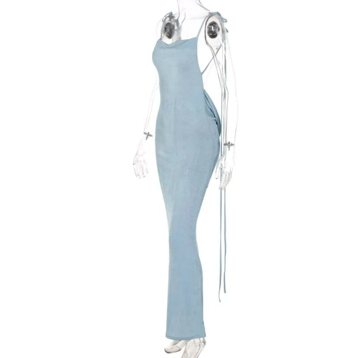 Lace Up Backless Dress - Image 20