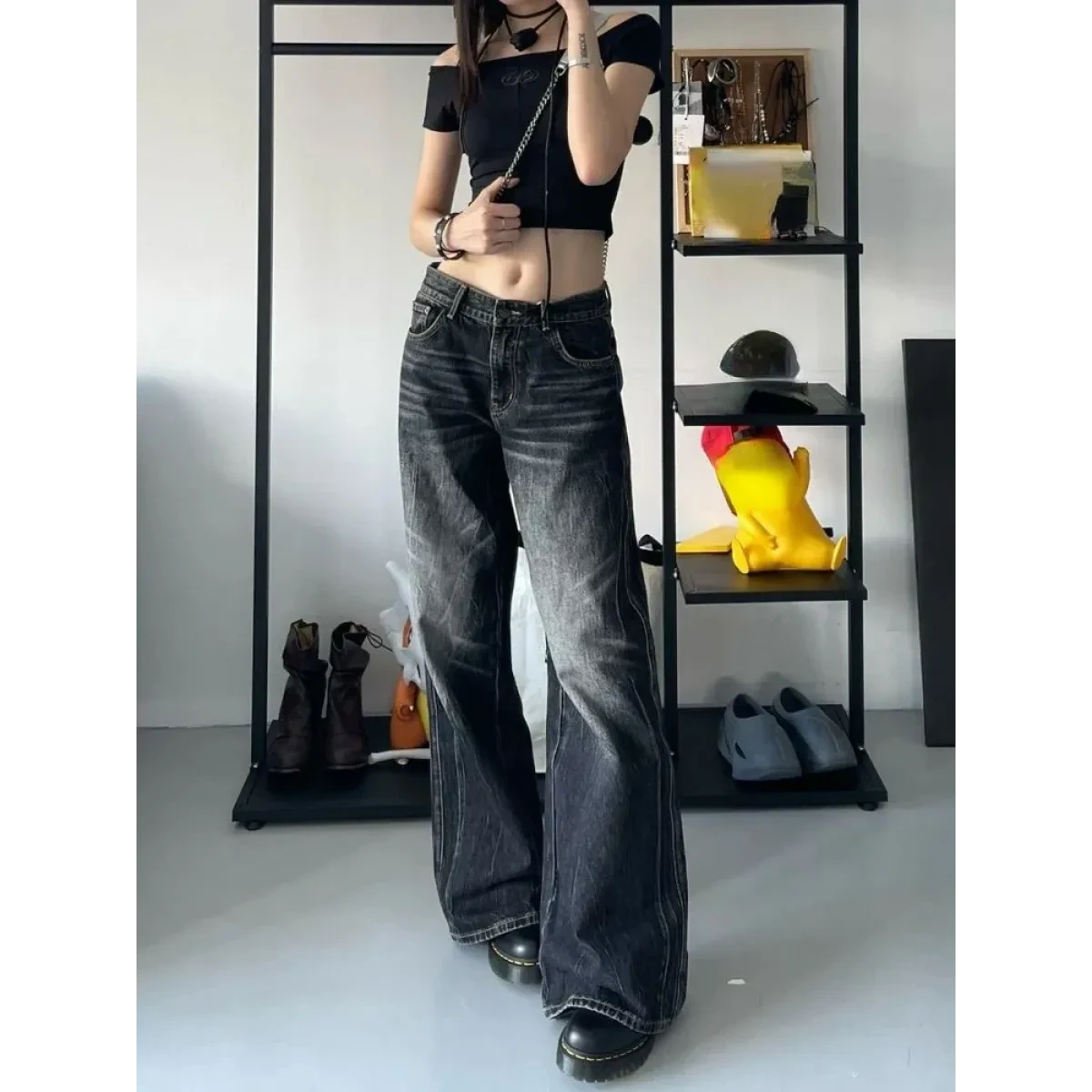 Baggy Y2K Jeans – Grunge Gothic High Street Denim - Image 3