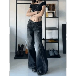 Baggy Y2K Jeans – Grunge Gothic High Street Denim
