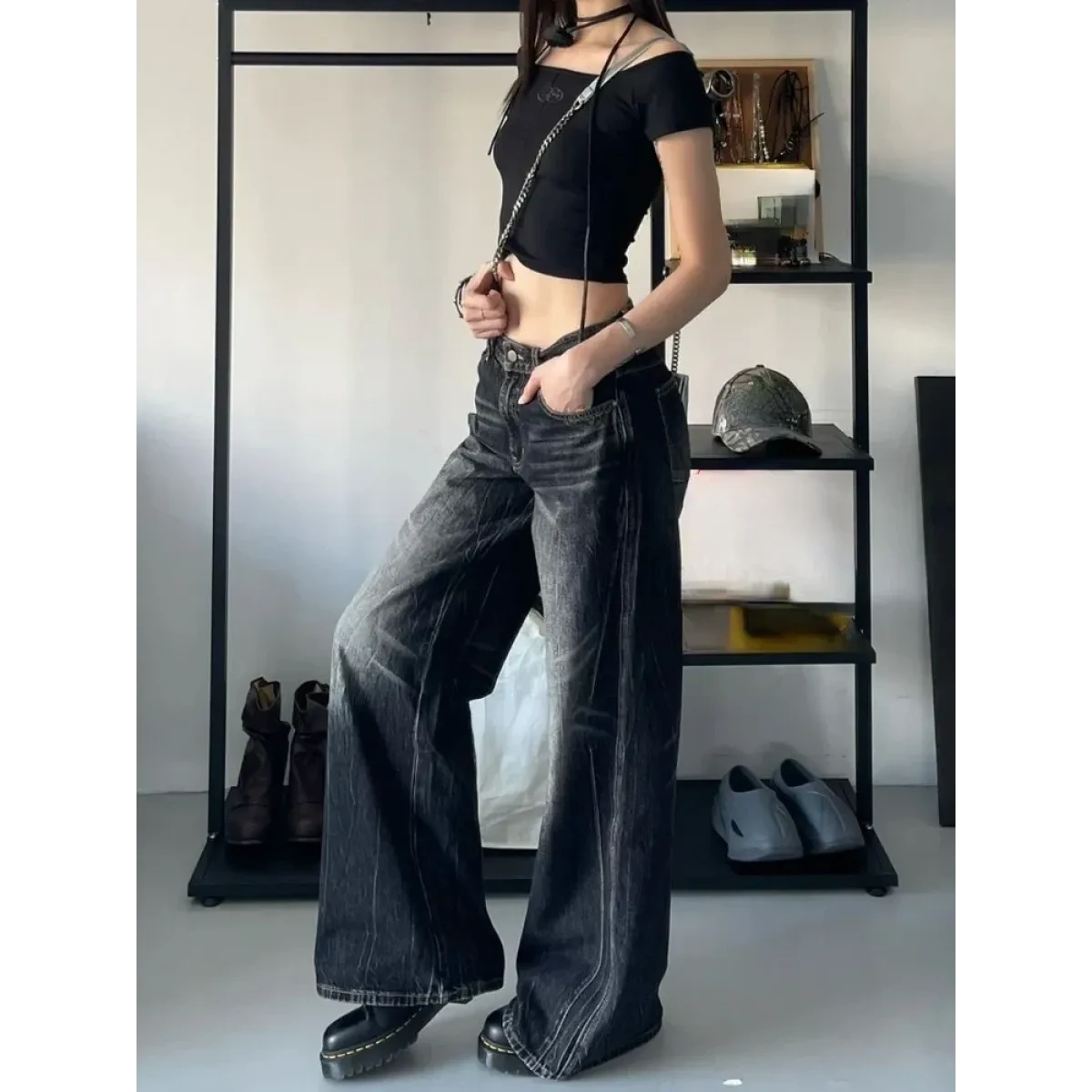 Baggy Y2K Jeans – Grunge Gothic High Street Denim - Image 5