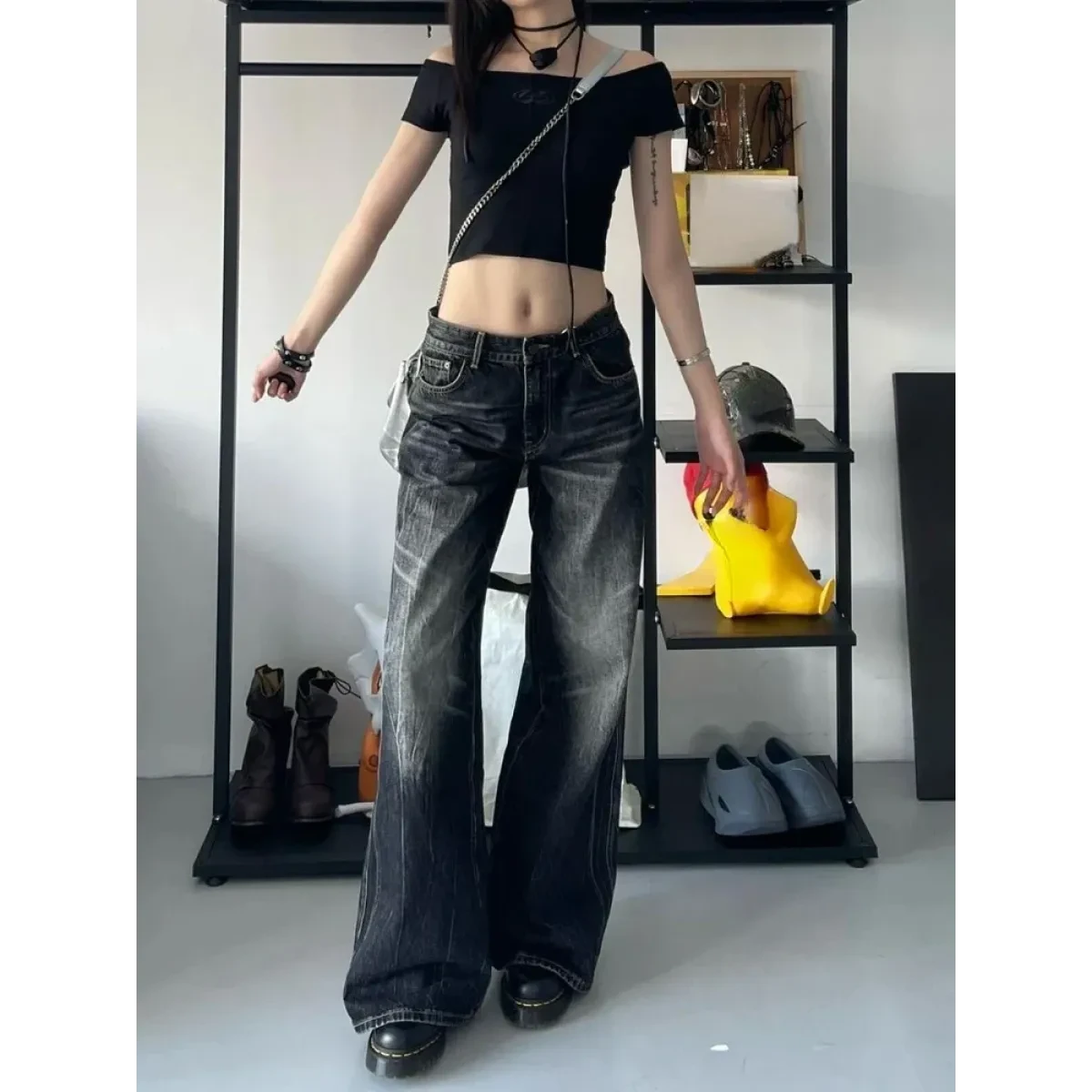 Baggy Y2K Jeans – Grunge Gothic High Street Denim - Image 2