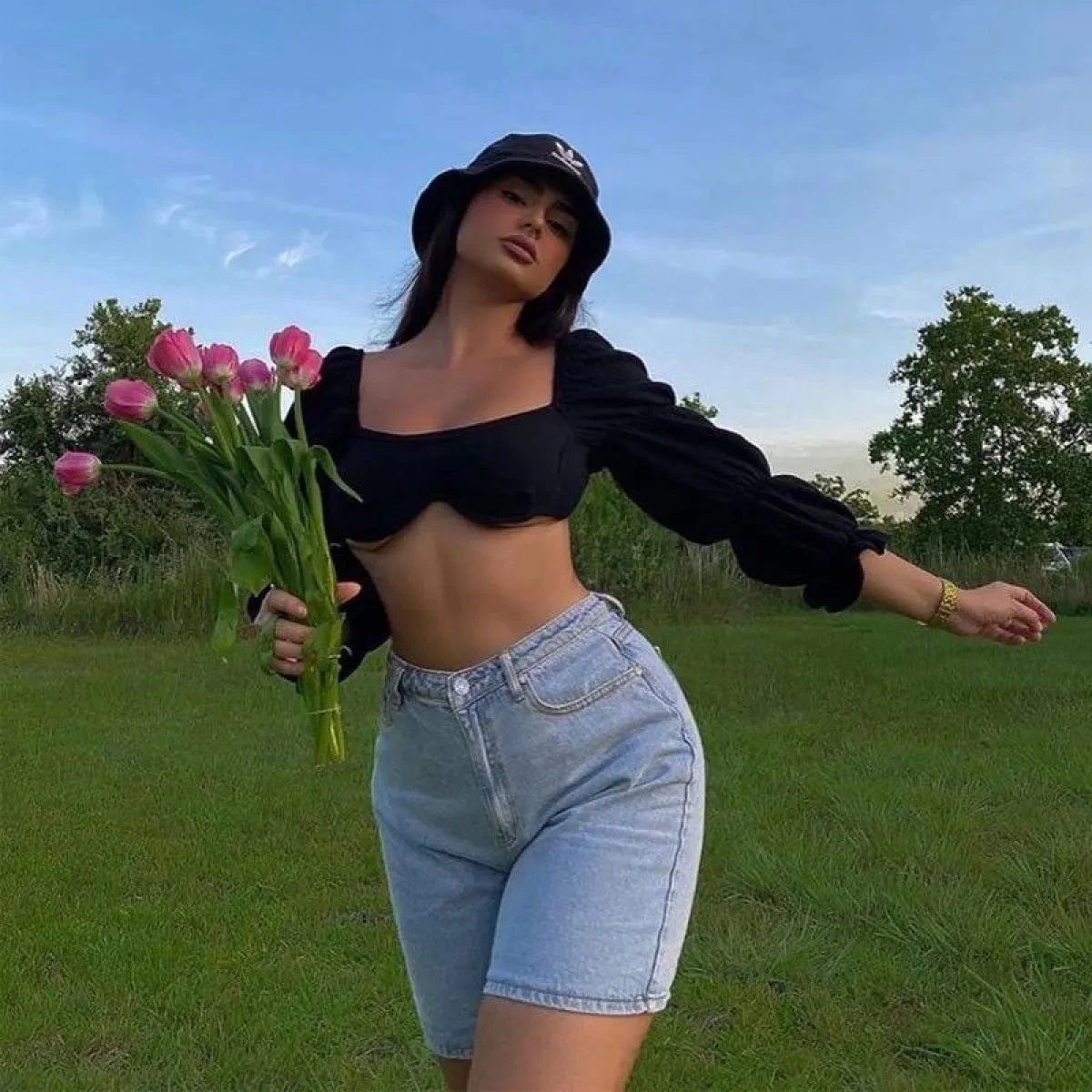 Bela Turtleneck Crop Top - Image 11