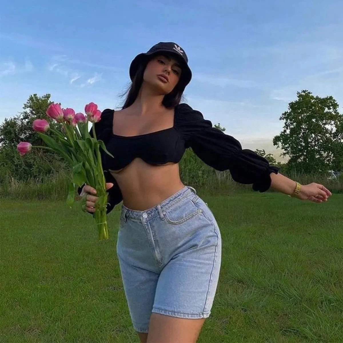 Bela Turtleneck Crop Top - Image 4