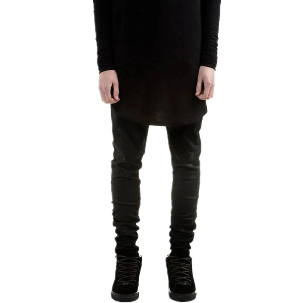 Fashion Black Skinny Trousers - Image 3