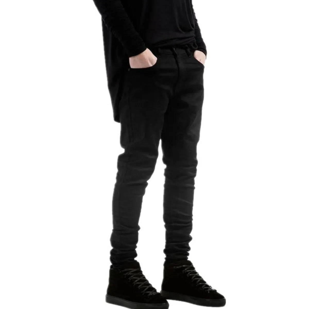 Fashion Black Skinny Trousers - Image 4