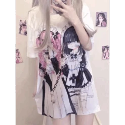 Breezy Loose Cartoon Print Shirt