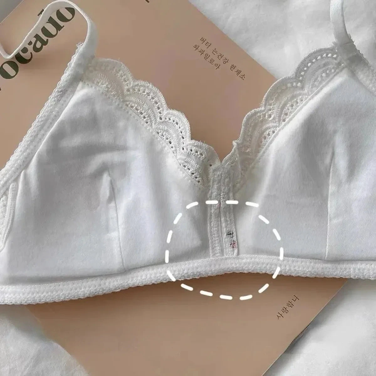 Cherry Print Lace Bra – Seamless Wire-Free Breathable Lingerie - Image 4