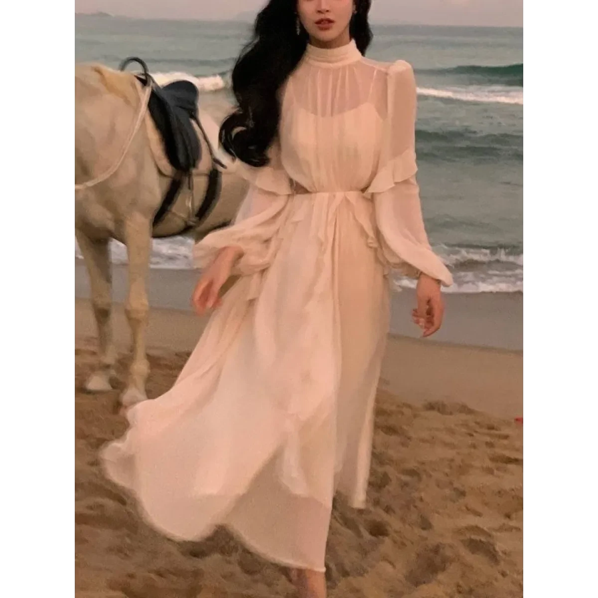 Chiffon Delight Mini Dress - Image 4