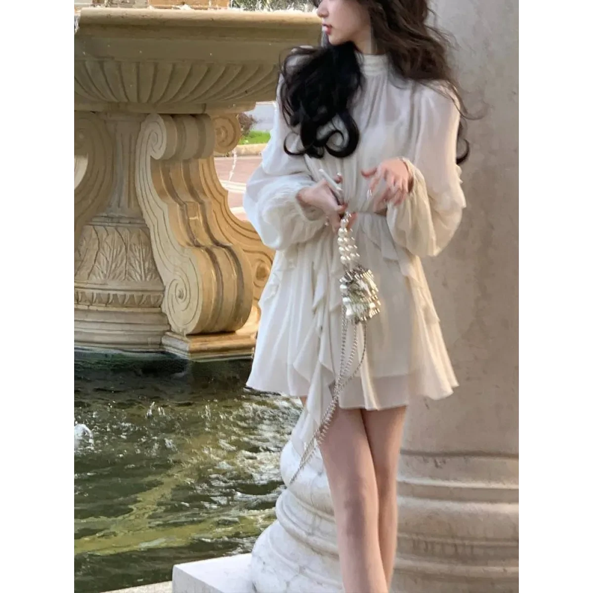 Chiffon Delight Mini Dress - Image 9