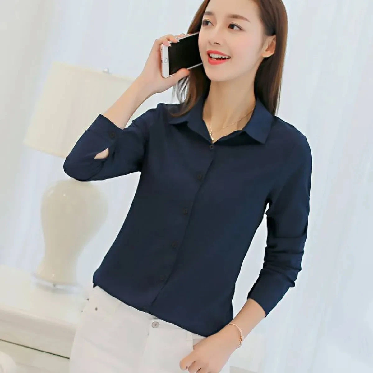 Chiffon Office Shirt - Image 2