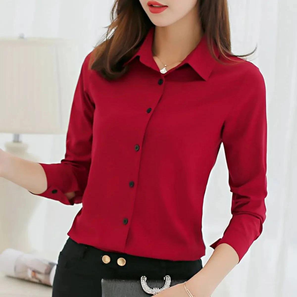 Chiffon Office Shirt - Image 4