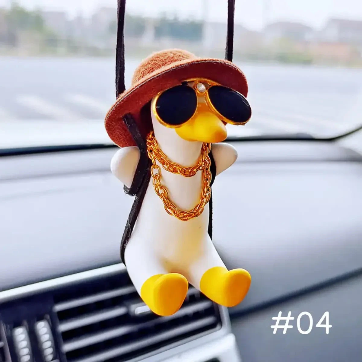 Cute Anime Cowboy Duck Car Pendant - Image 10