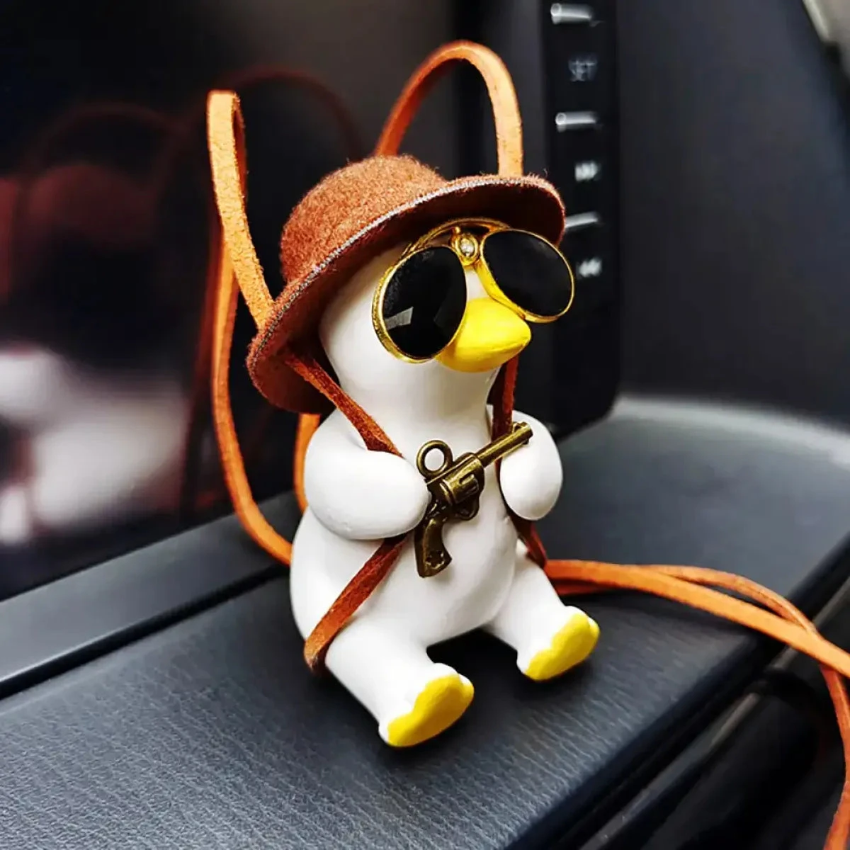 Cute Anime Cowboy Duck Car Pendant - Image 6