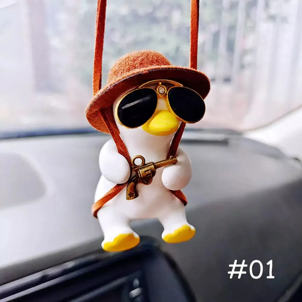 Cute Anime Cowboy Duck Car Pendant - Image 7