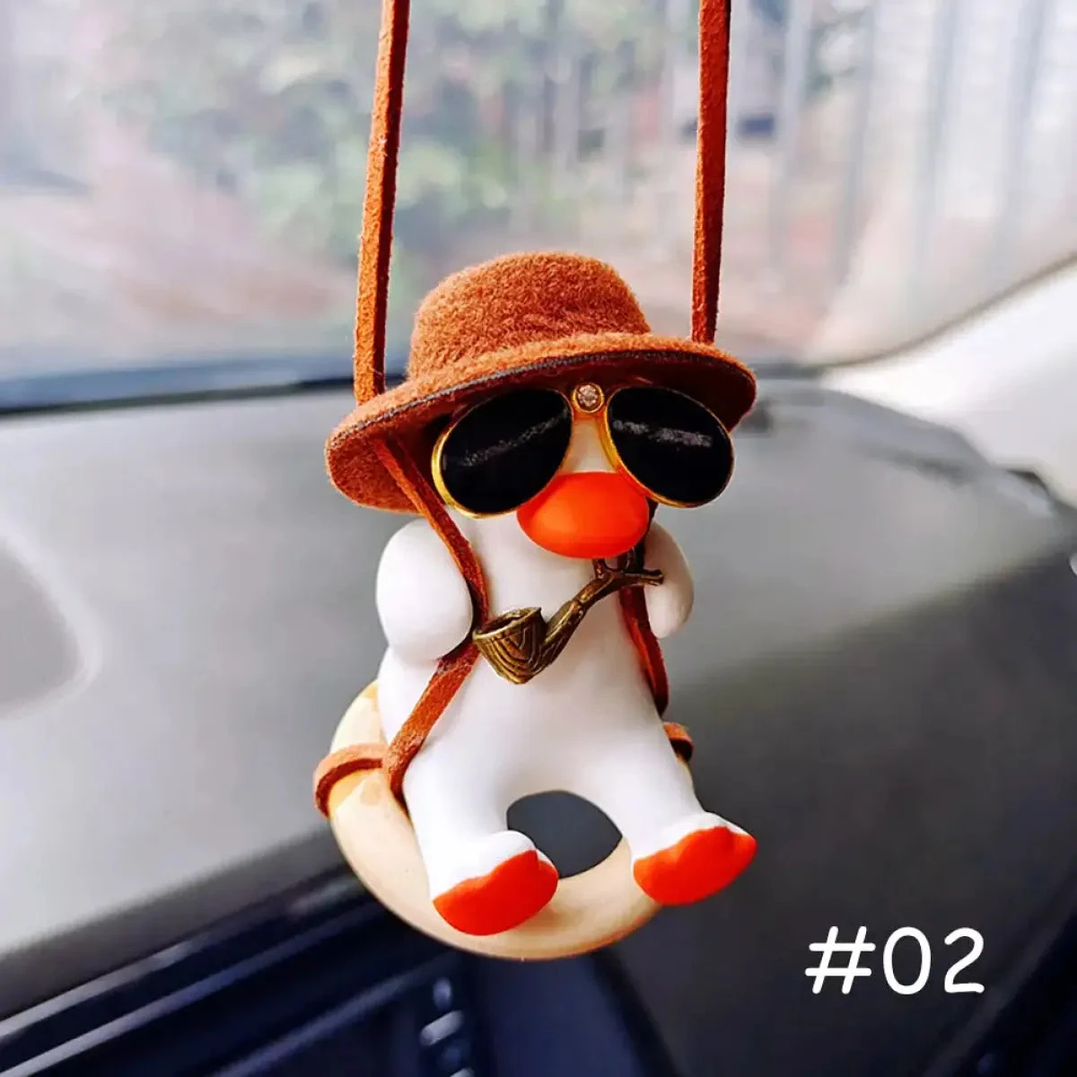 Cute Anime Cowboy Duck Car Pendant - Image 8
