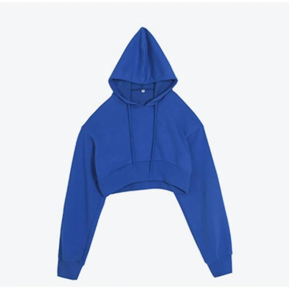 Solid Color Cropped Hoodie - Image 14