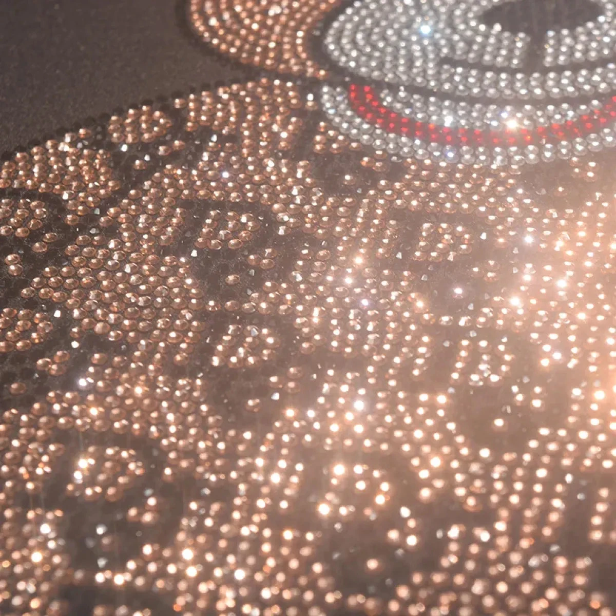 Cute Bear Cotton T-Shirt - Rhinestone Cartoon Top For Women - Image 4