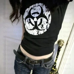 Distressed Biohazard Symbol Tee