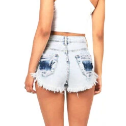 Distressed Denim Shorts