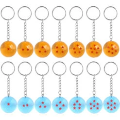 Dragon Ball Series Keychain Charms: 1-7 Star Dragon Balls