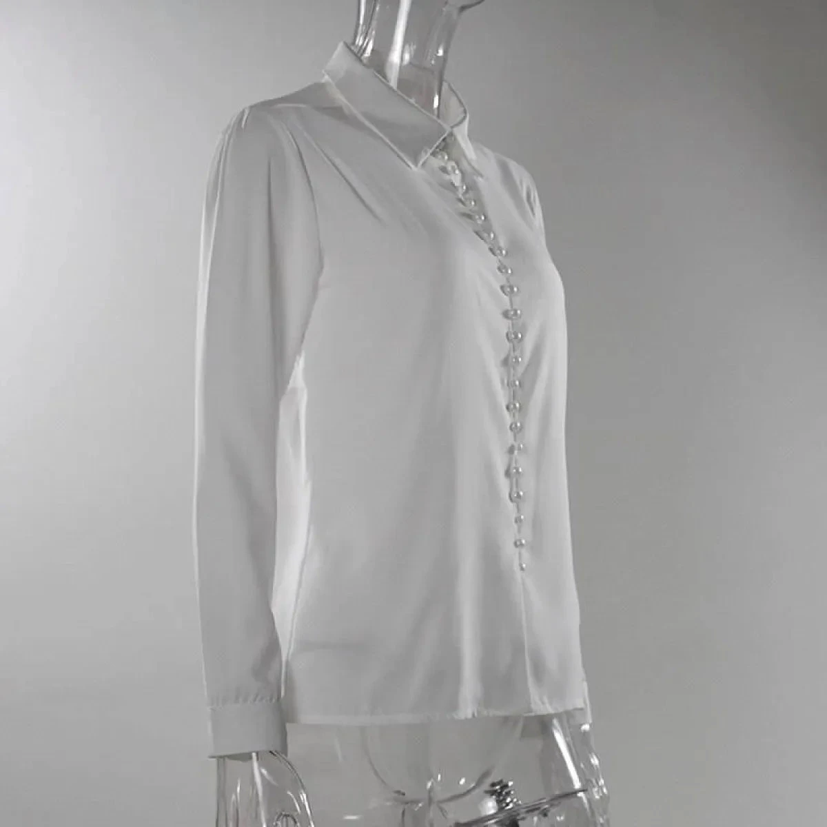 Women's Elegant Buttons Blouse - Image 12