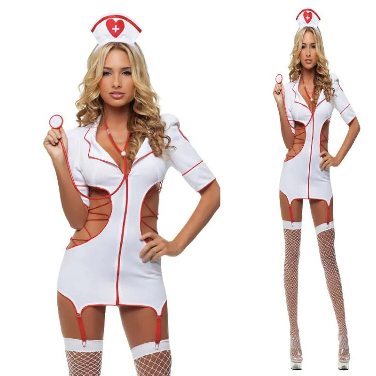 Erotic Nurse Babydoll Costume - Image 3