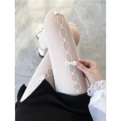 Spicy Girl Bow Fishing Net Stockings