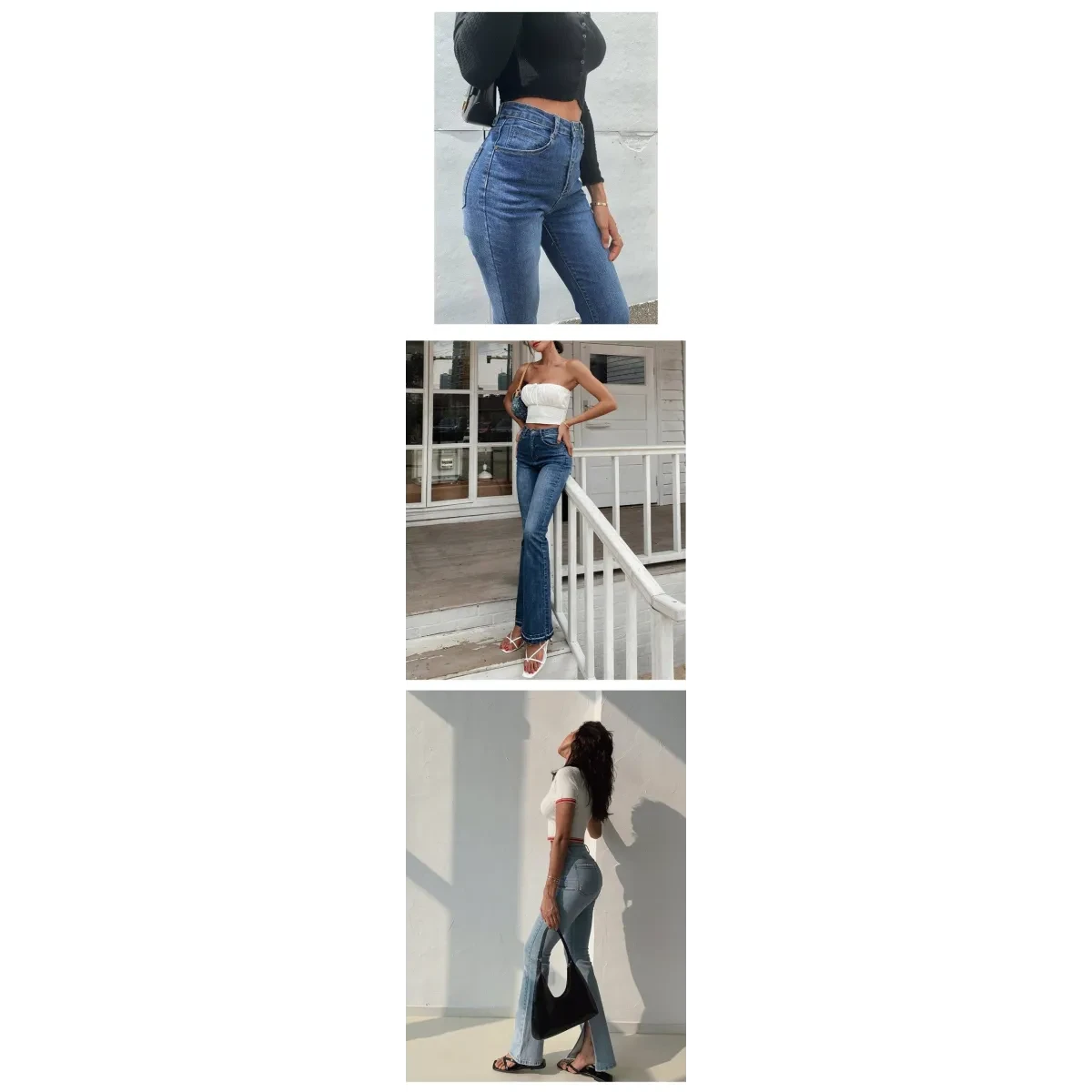 Flared High Waist Skinny Jeans - Image 12