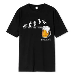 Friday Beer Print Men's T-Shirt: Funny Hip Hop Streetwear