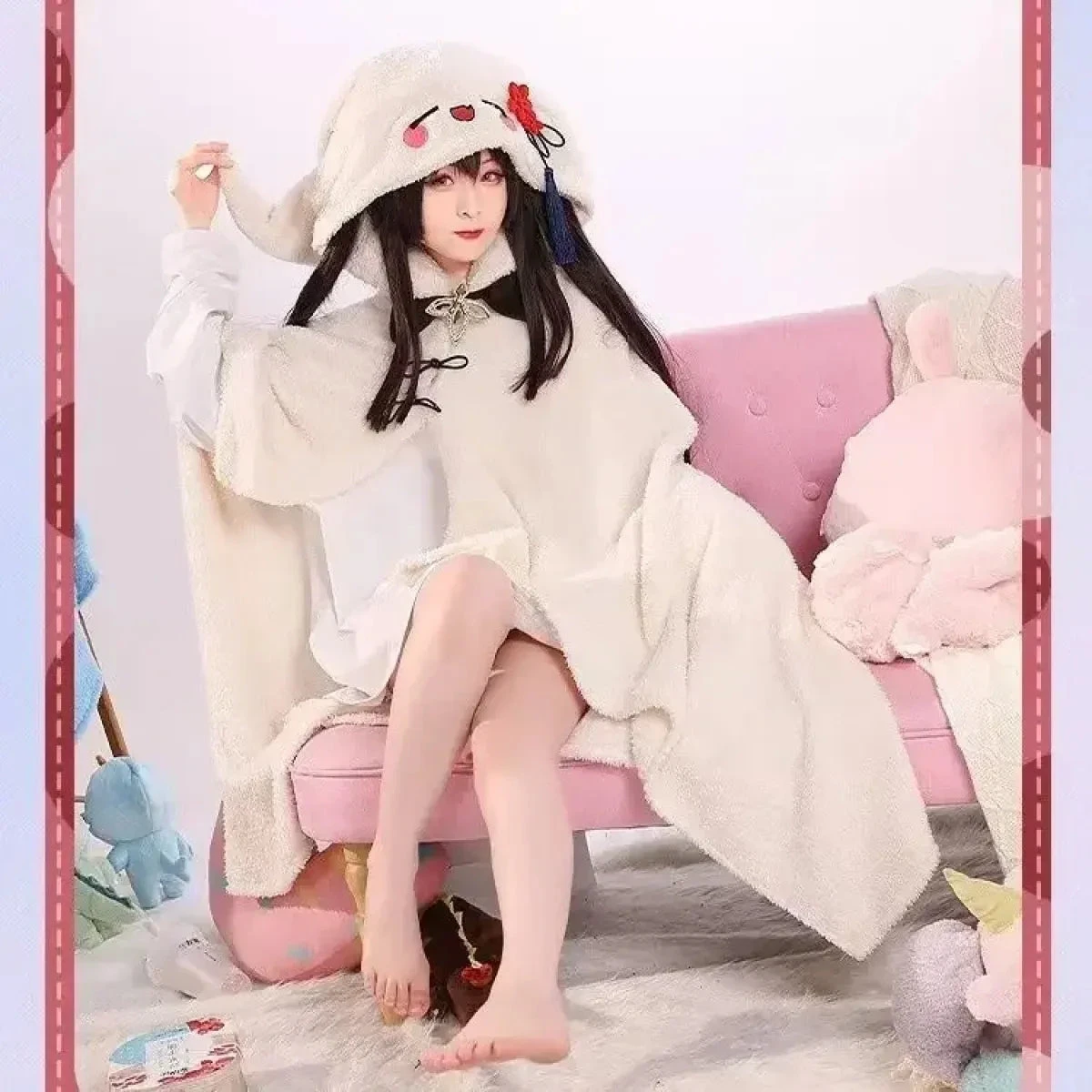 Genshin Impact Venti Blanket Cloak - Kaeya, Zhongli Hooded Cape - Image 9