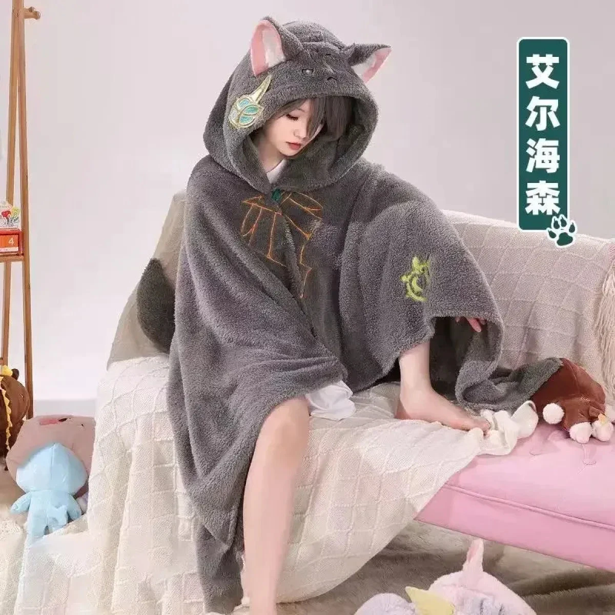 Genshin Impact Venti Blanket Cloak - Kaeya, Zhongli Hooded Cape - Image 5