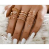 Geometric Patterned Rings Set