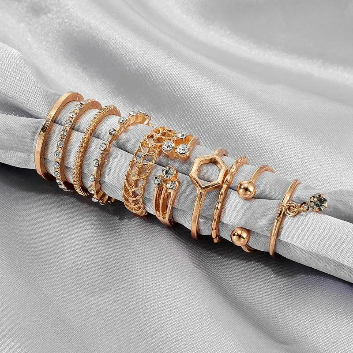 Geometric Patterned Rings Set - Image 9