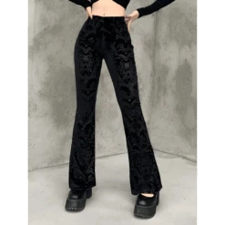Gothic Chic Flared Pants