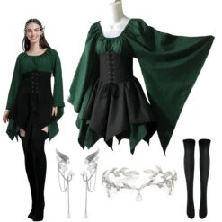 Gothic Elf Corset Dress – Medieval Fairy Lolita Cosplay