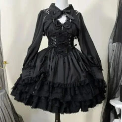 Gothic Victorian Lolita Dress - Punk Lace & Bow