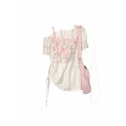 Graphic Print Y2K T-Shirt – Harajuku Vintage Aesthetic