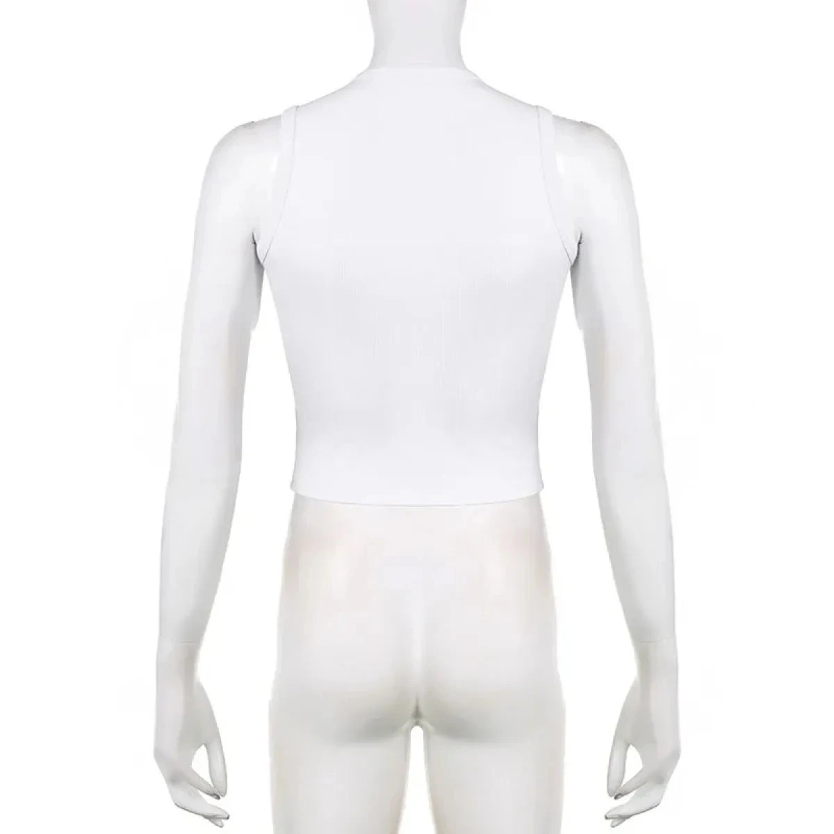 Guitar Print Tank Top - Ribbed Grunge Crop Top - Image 20