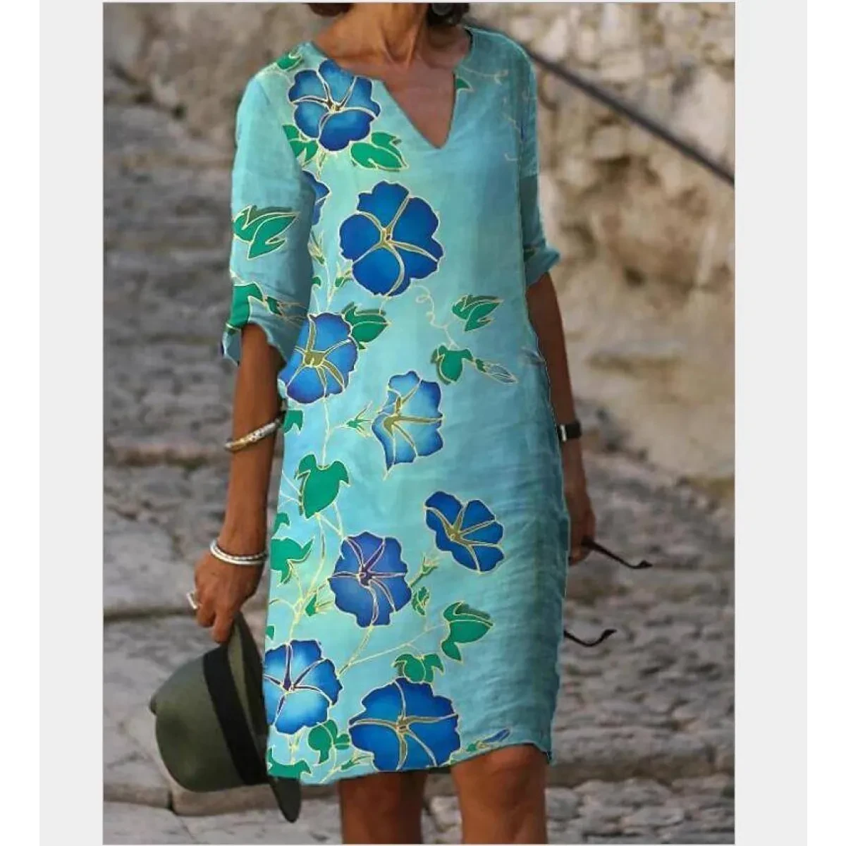 Half-Sleeved Summer Dress - Image 12