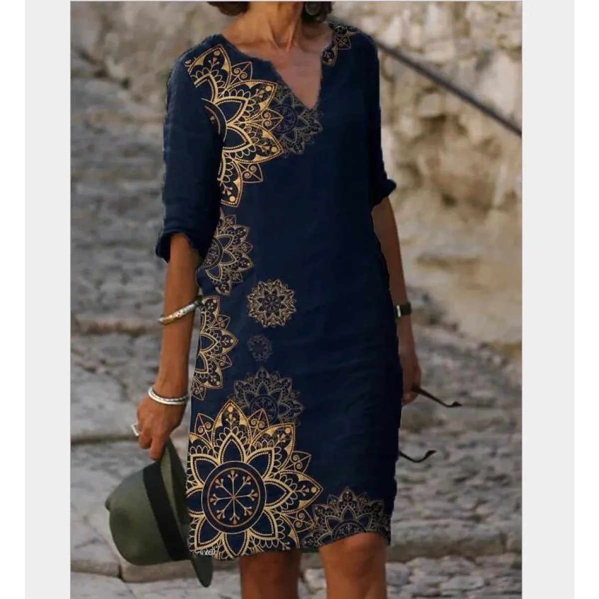 Half-Sleeved Summer Dress - Image 13