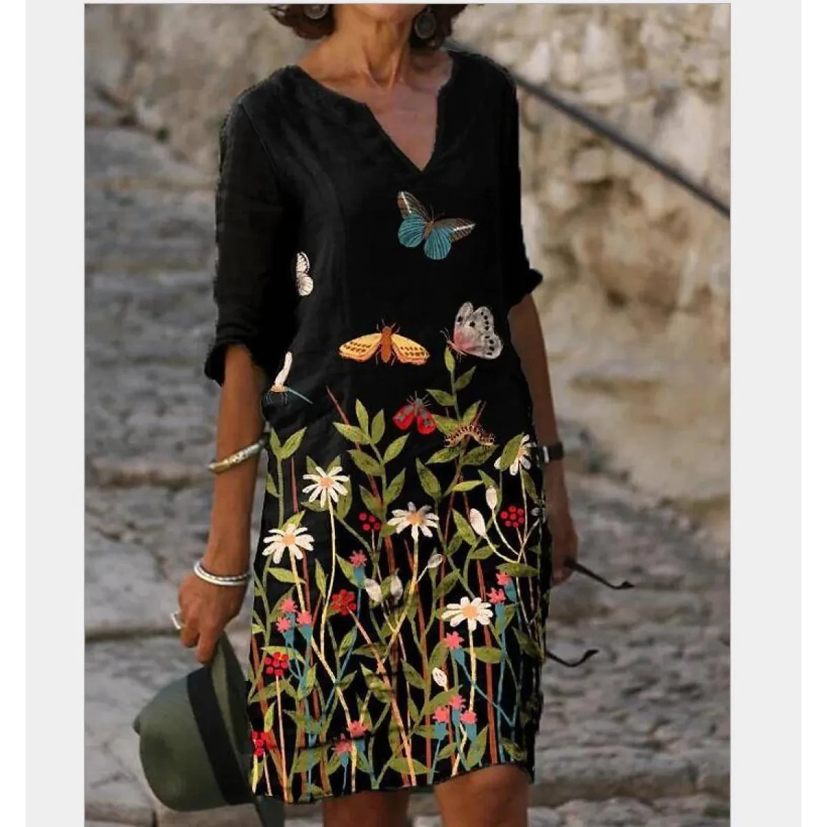 Half-Sleeved Summer Dress - Image 4