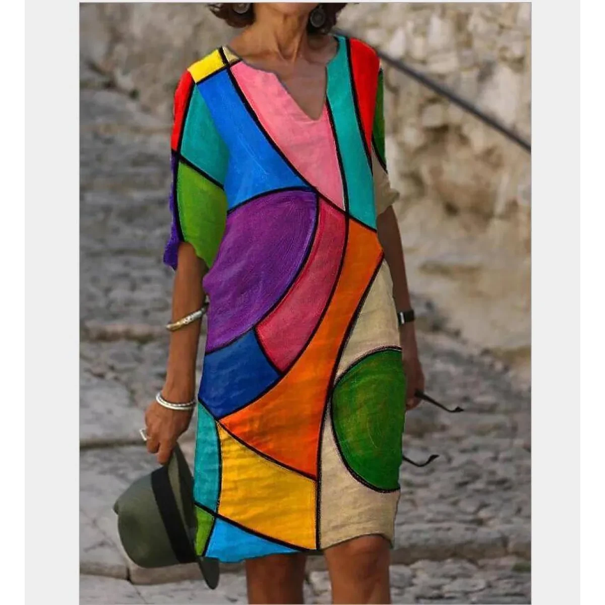 Half-Sleeved Summer Dress - Image 8