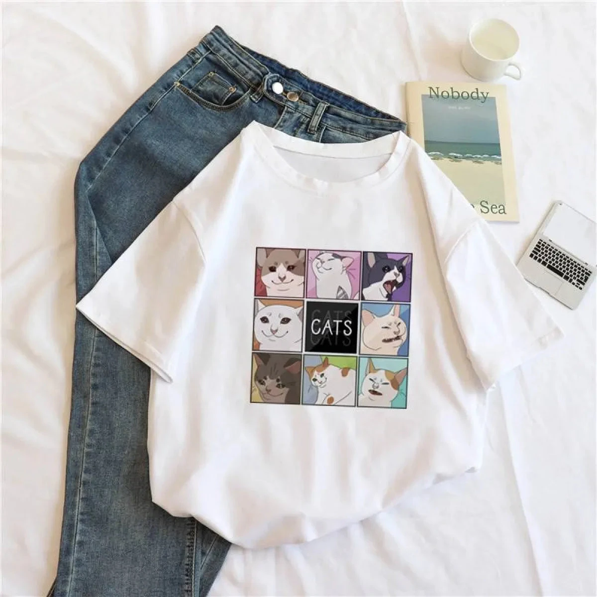 Harajuku Cat Shirt - Image 8