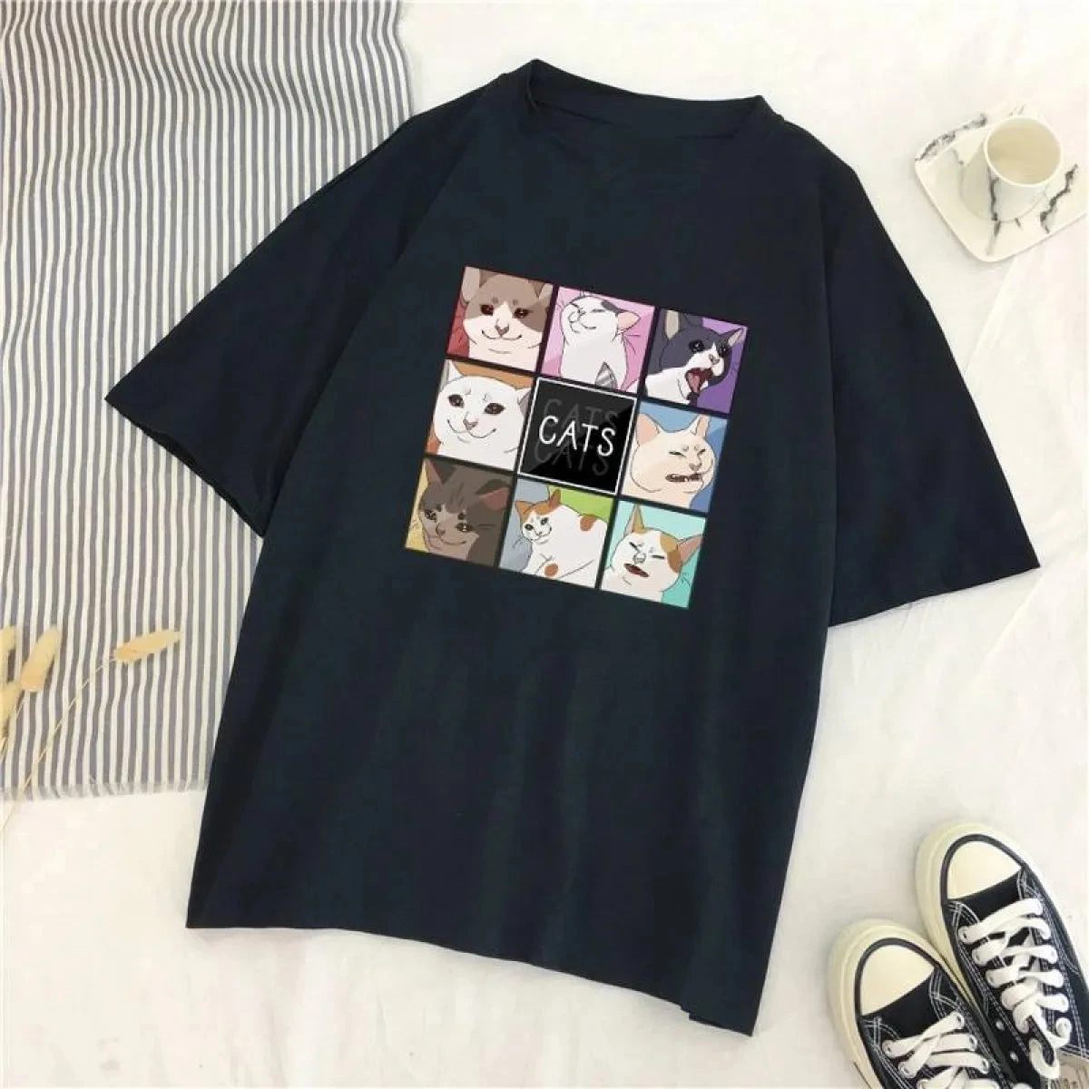 Harajuku Cat Shirt - Image 9