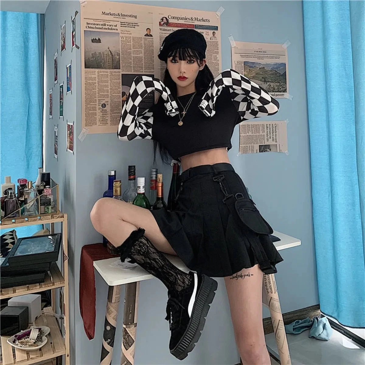 Harajuku Checkered Shirt - Image 3