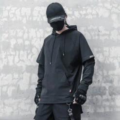 Harajuku Layered Techwear Hoodie