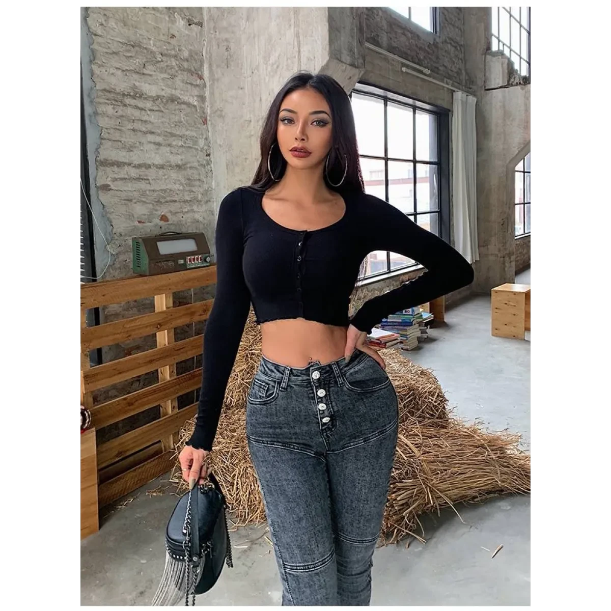 Women's High Waist Skinny Jeans - Image 13