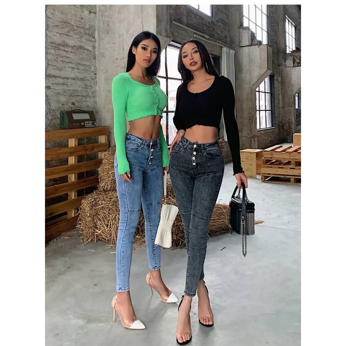 Women's High Waist Skinny Jeans - Image 11